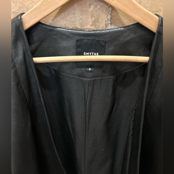 Smythe Kimono style black leather jacket/blazer in Sz 2 - Picture 5 of 10